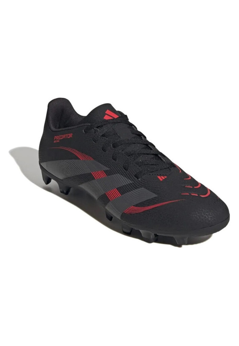 Ghete de fotbal Predator Club FG/MG - talpa flexibila - sintetic - negru/rosu -