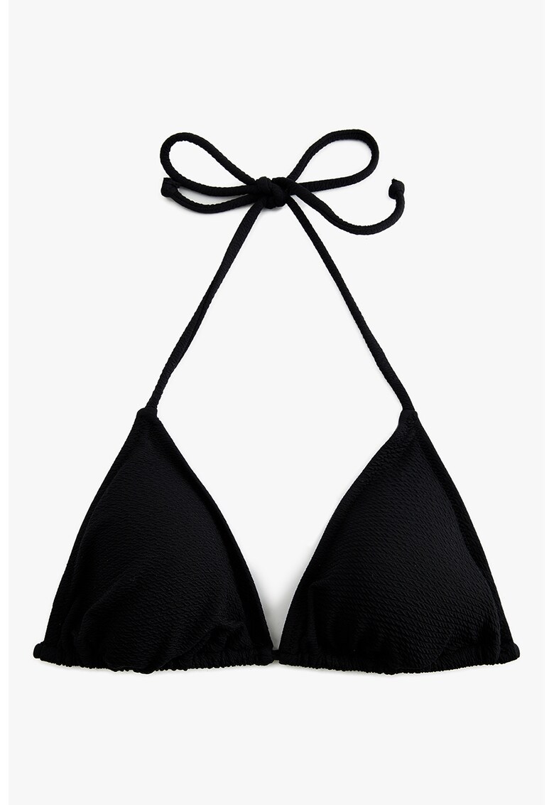 Sutien de baie cu model texturat - Negru