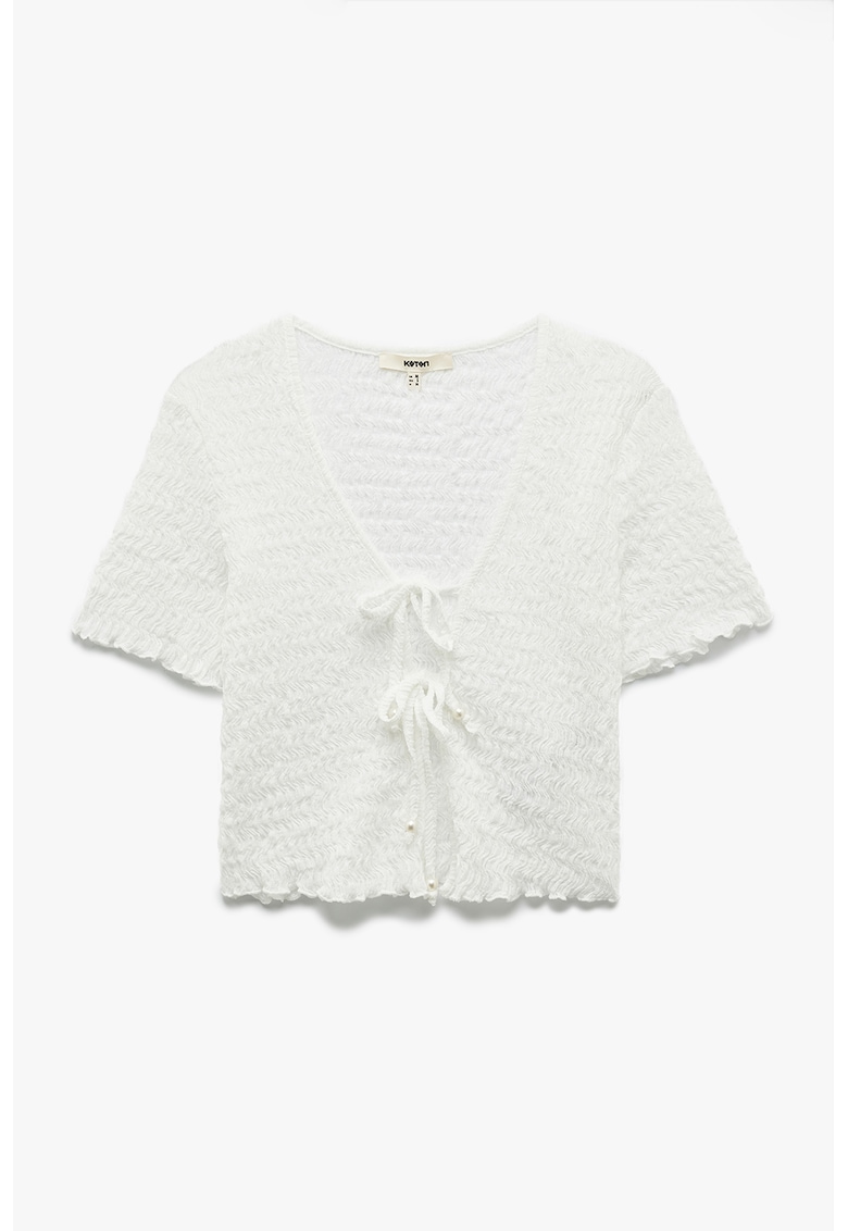 Tricou regular fit cu decolteu in V