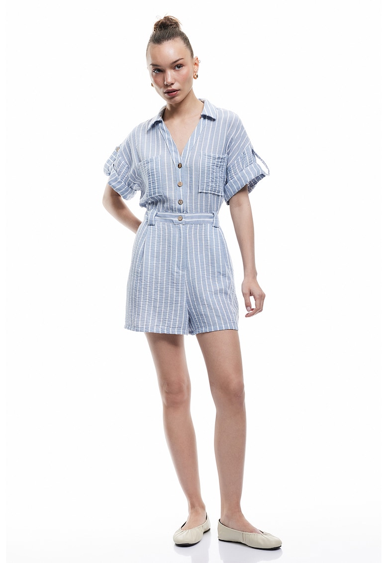 Salopeta scurta cu model in dungi