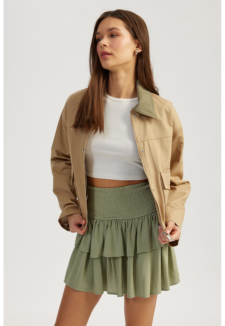 Fusta scurta cu volane stratficate Fusta scurta cu volane stratficate