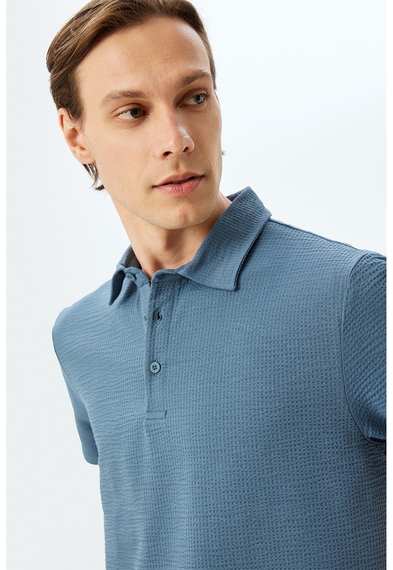 Tricou polo cu model texturat