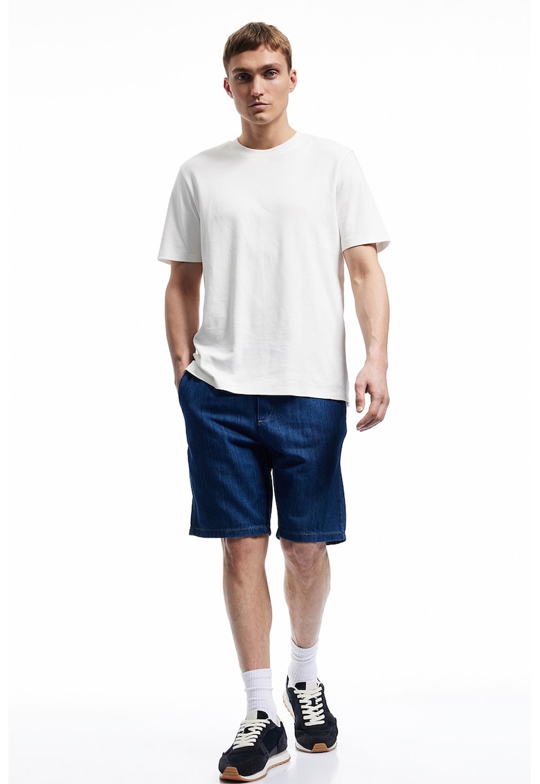 Bermude din denim cu talie ajustabila