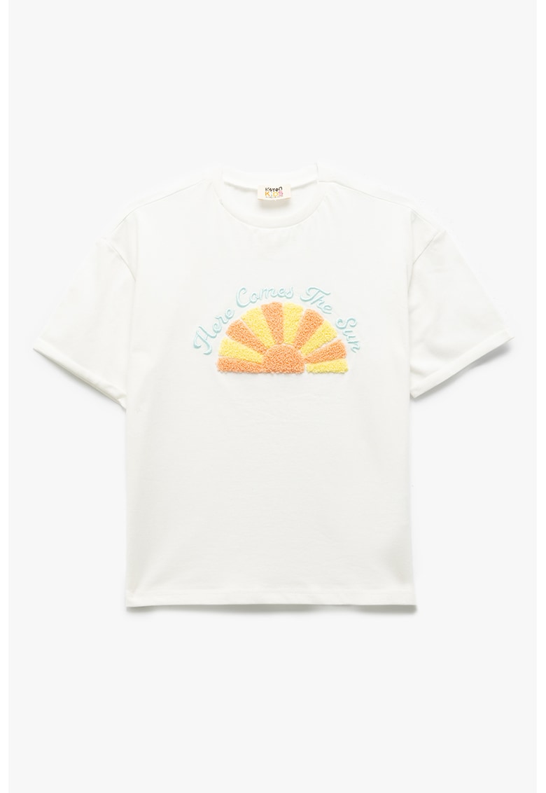 Tricou din bumbac cu broderie Tricou din bumbac cu broderie