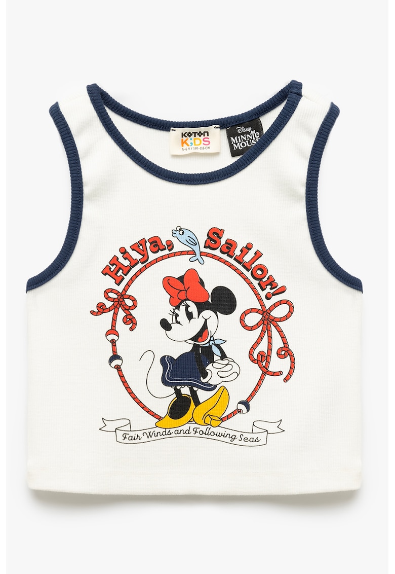 Top cu Minnie Mouse si aspect texturat