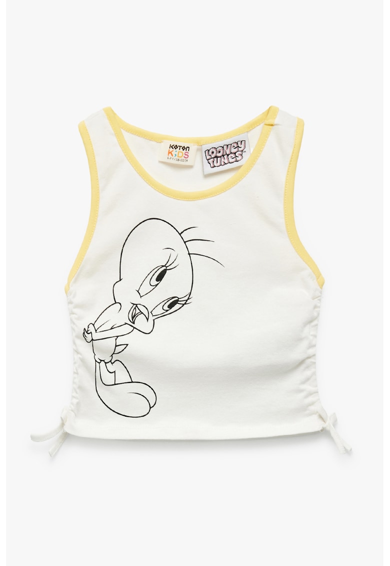 Top crop cu imprimeu desene animate