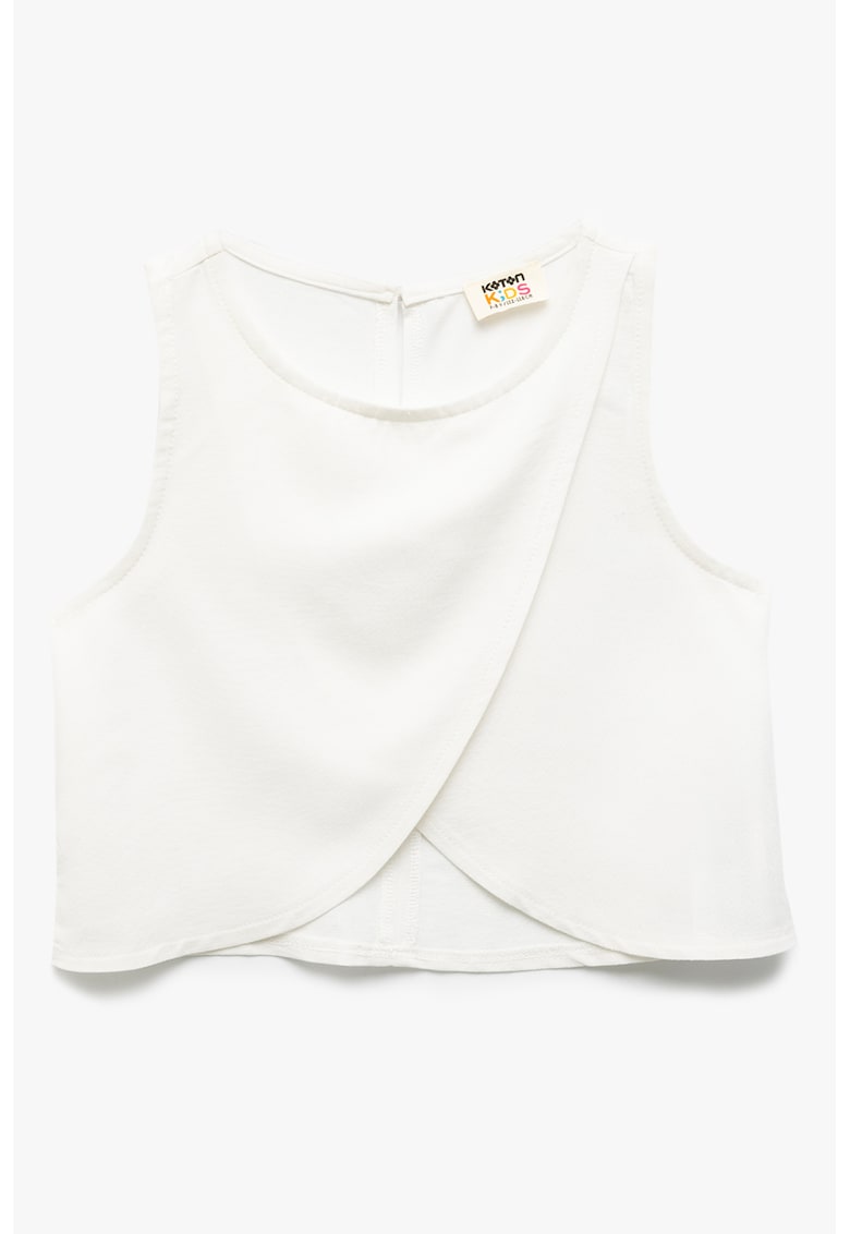 Bluza uni cu aspect petrecut - Alb