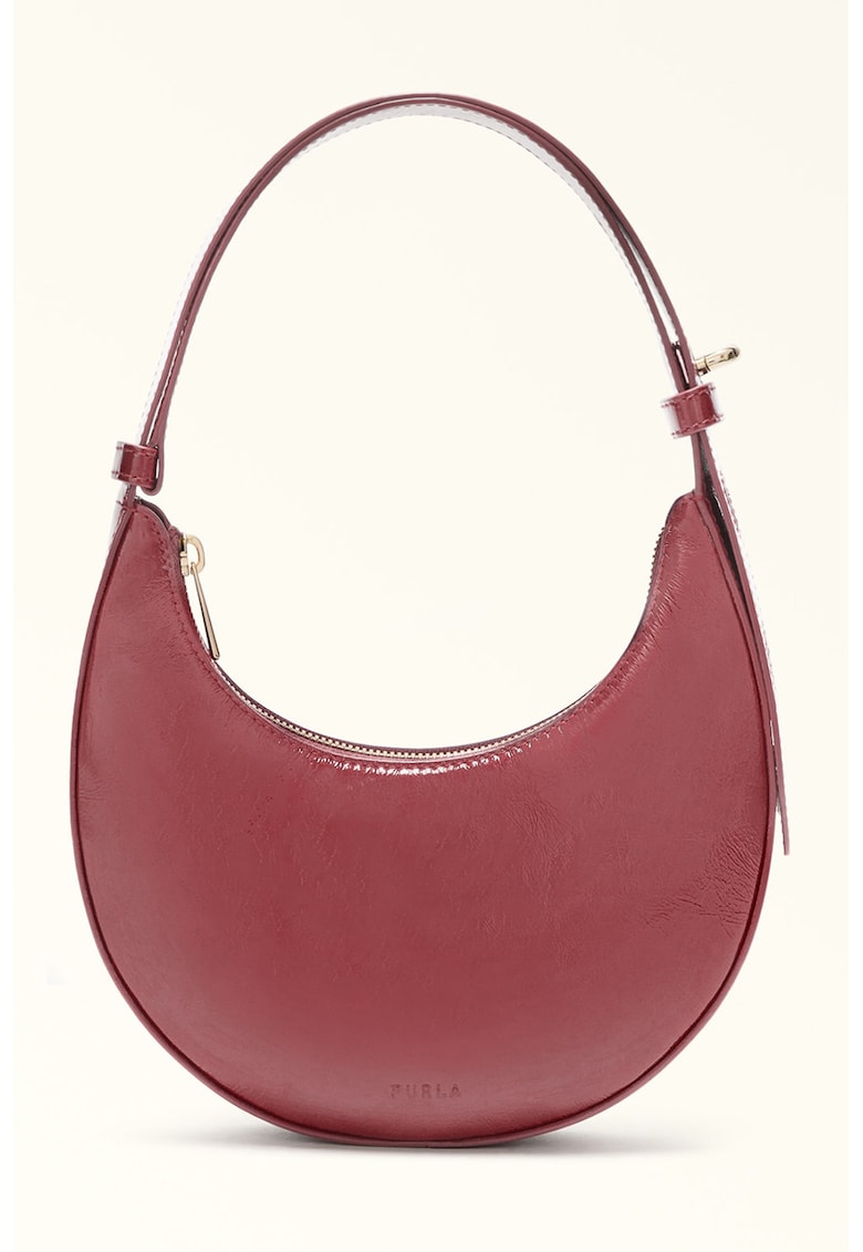 Geanta in forma de semiluna - din piele