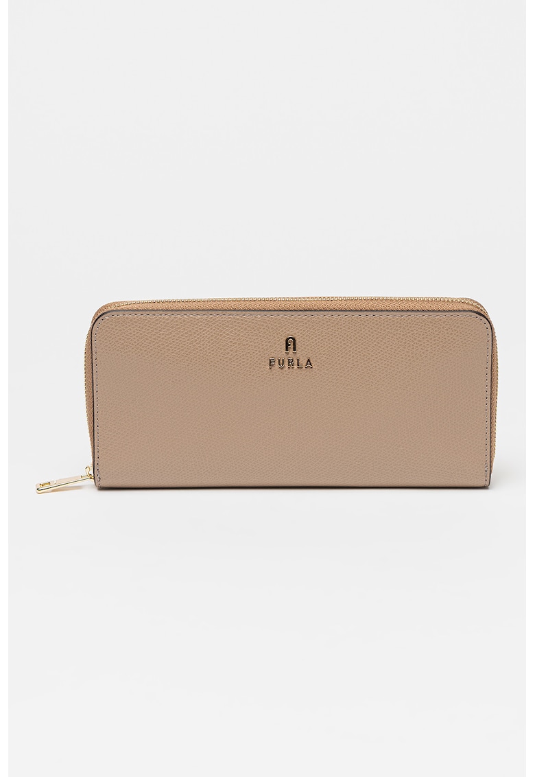 Portofel din piele cu fermoar Camelia