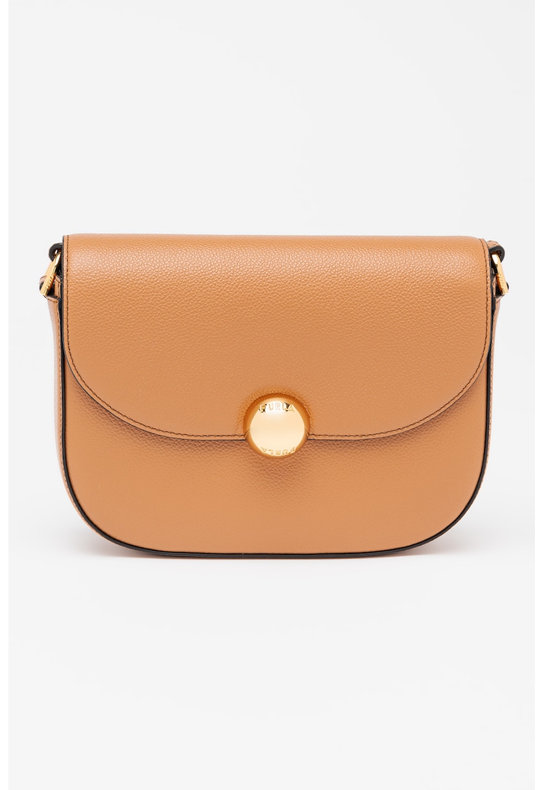 Geanta crossbody din piele Moonlight - Maro deschis