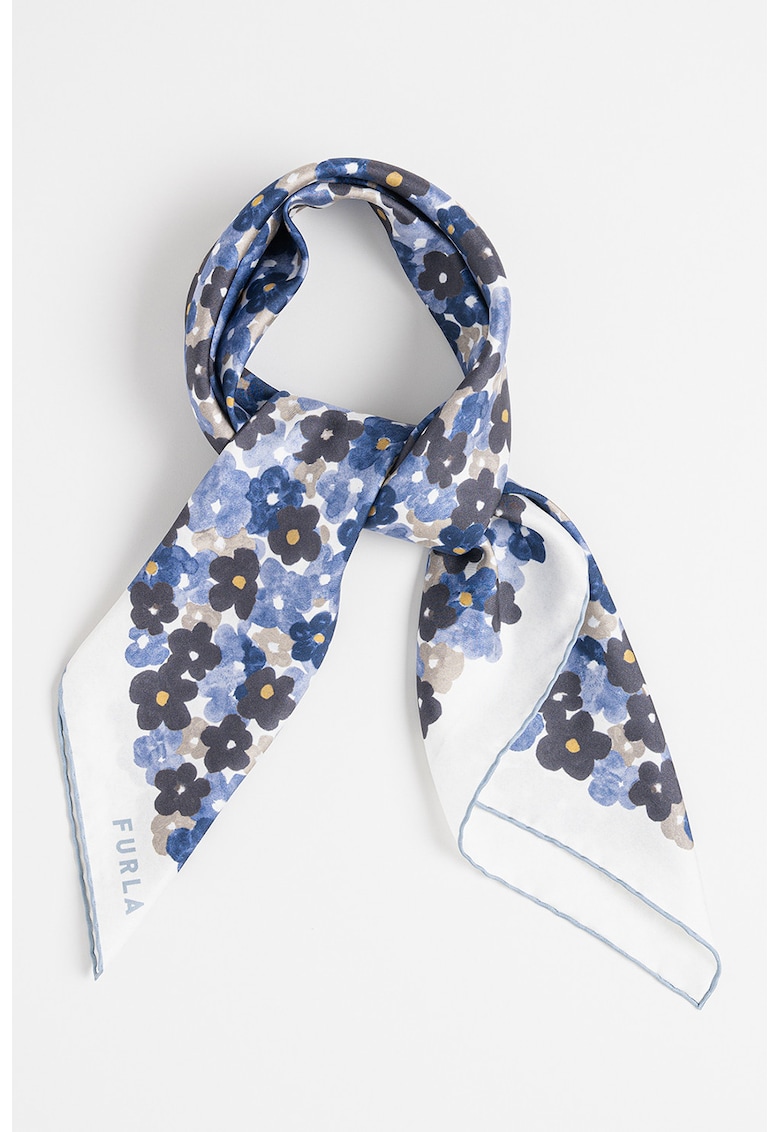 Esarfa din matase cu imprimeu floral Tortona