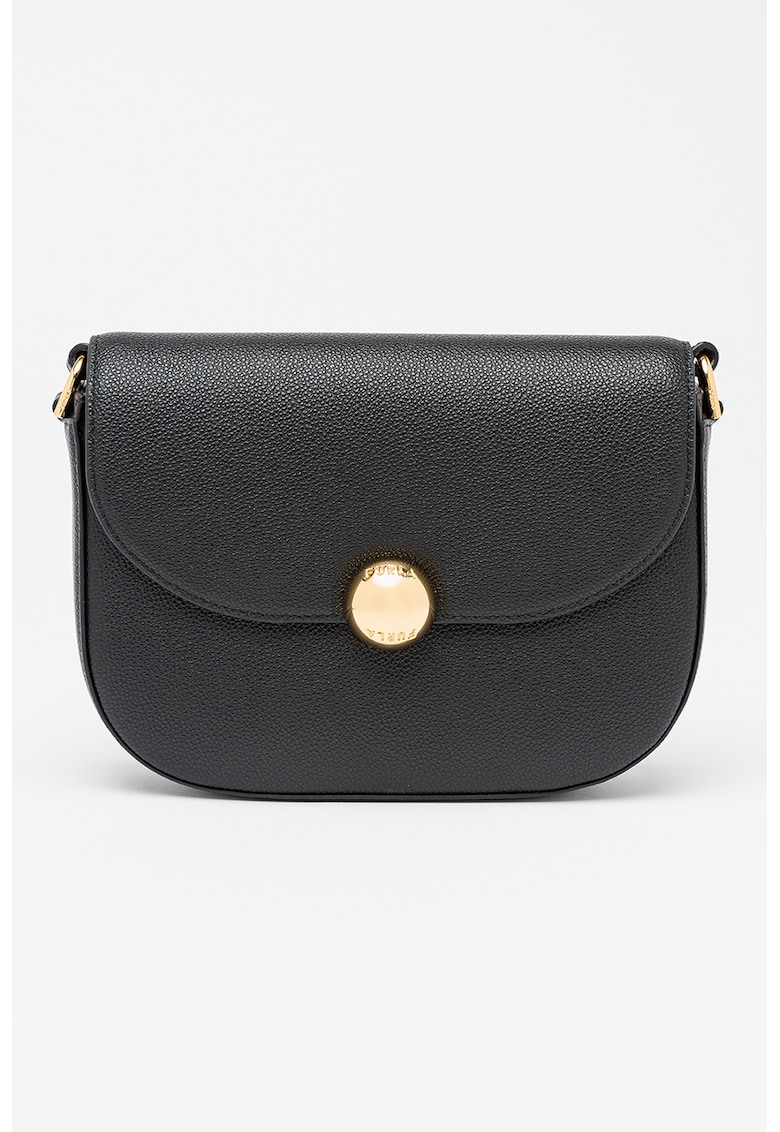Geanta crossbody din piele Moonlight - Negru