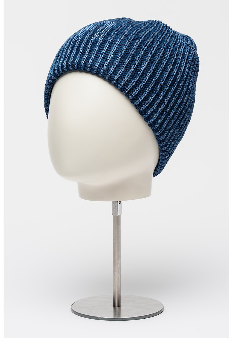 Caciula elastica din amestec de lana cu aplicatie cu strasuri Delizia