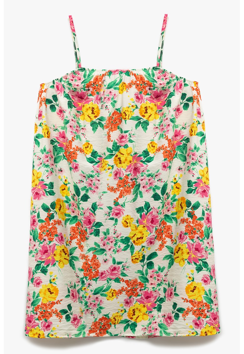 Rochie fara maneci cu model floral