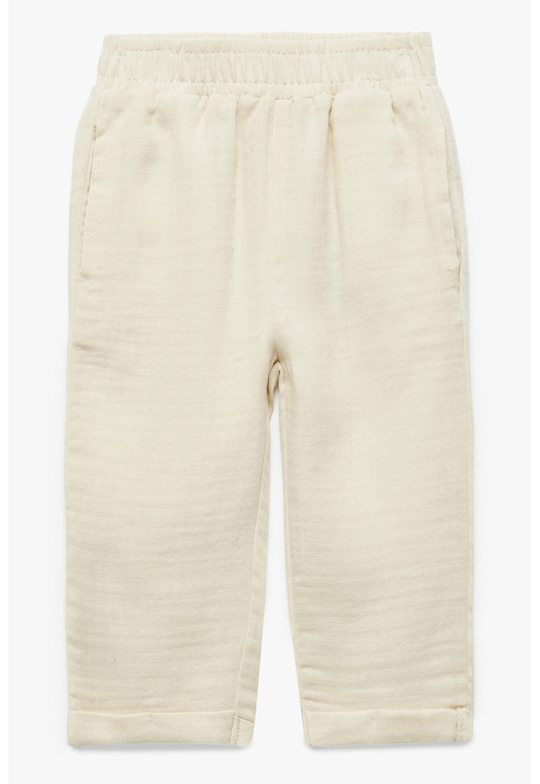 Pantaloni din bumbac cu talie elastica