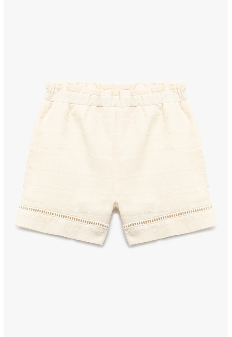 Pantaloni scurti de bumbac cu banda elastica in talie