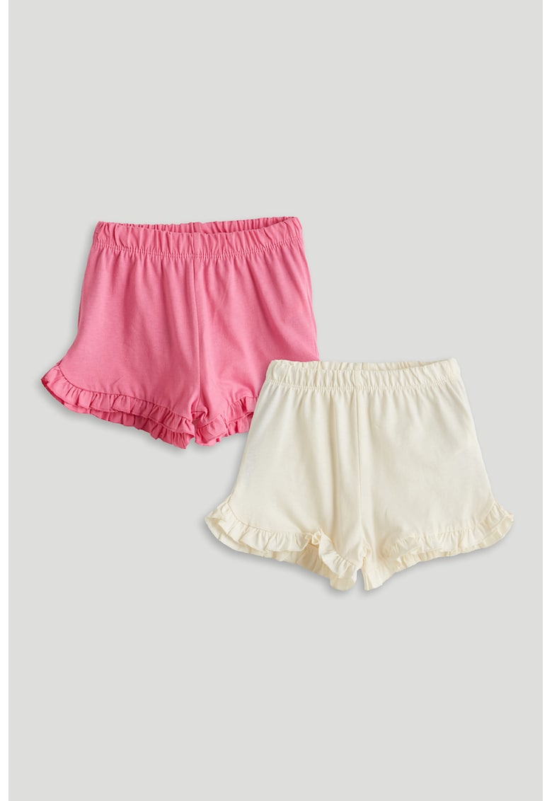 Set de pantaloni scurti cu terminatie cu volane - 2 piese