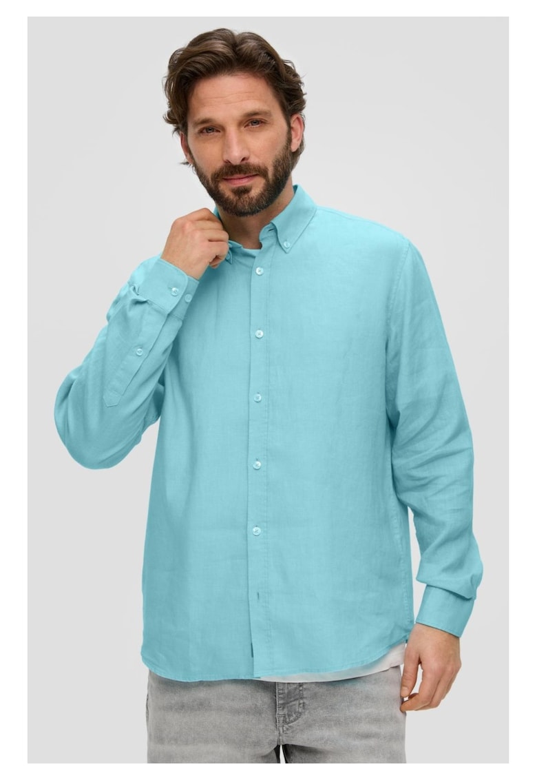 Camasa barbati din in cu maneca lunga si croiala Regular fit -