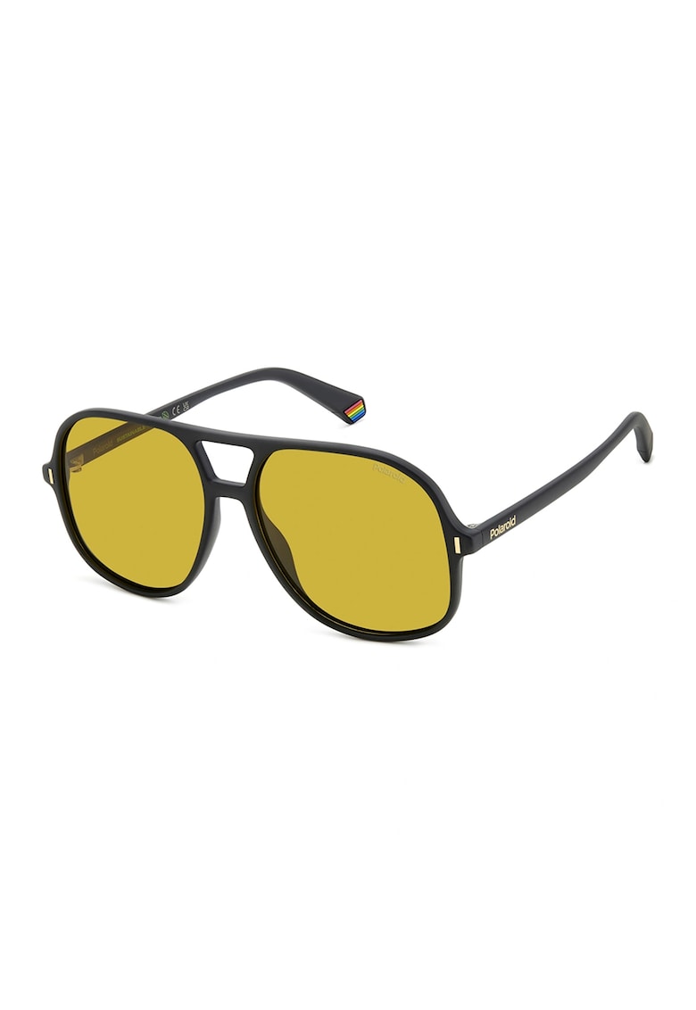 Ochelari de soare aviator unisex cu lentile polarizate - Kaki inchis