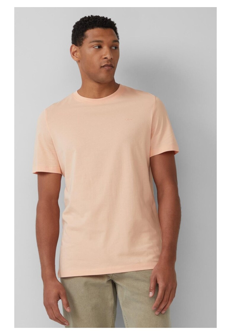 Tricou cu model uni si decolteu la baza gatului