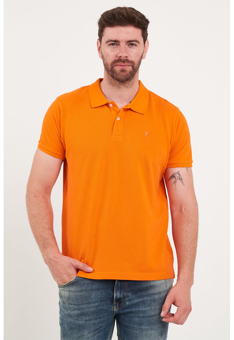 Tricou polo din bumbac de pique