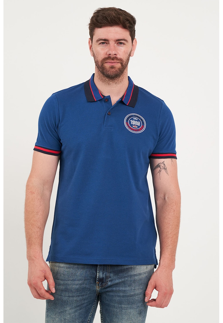 Tricou polo de bumbac cu logo brodat