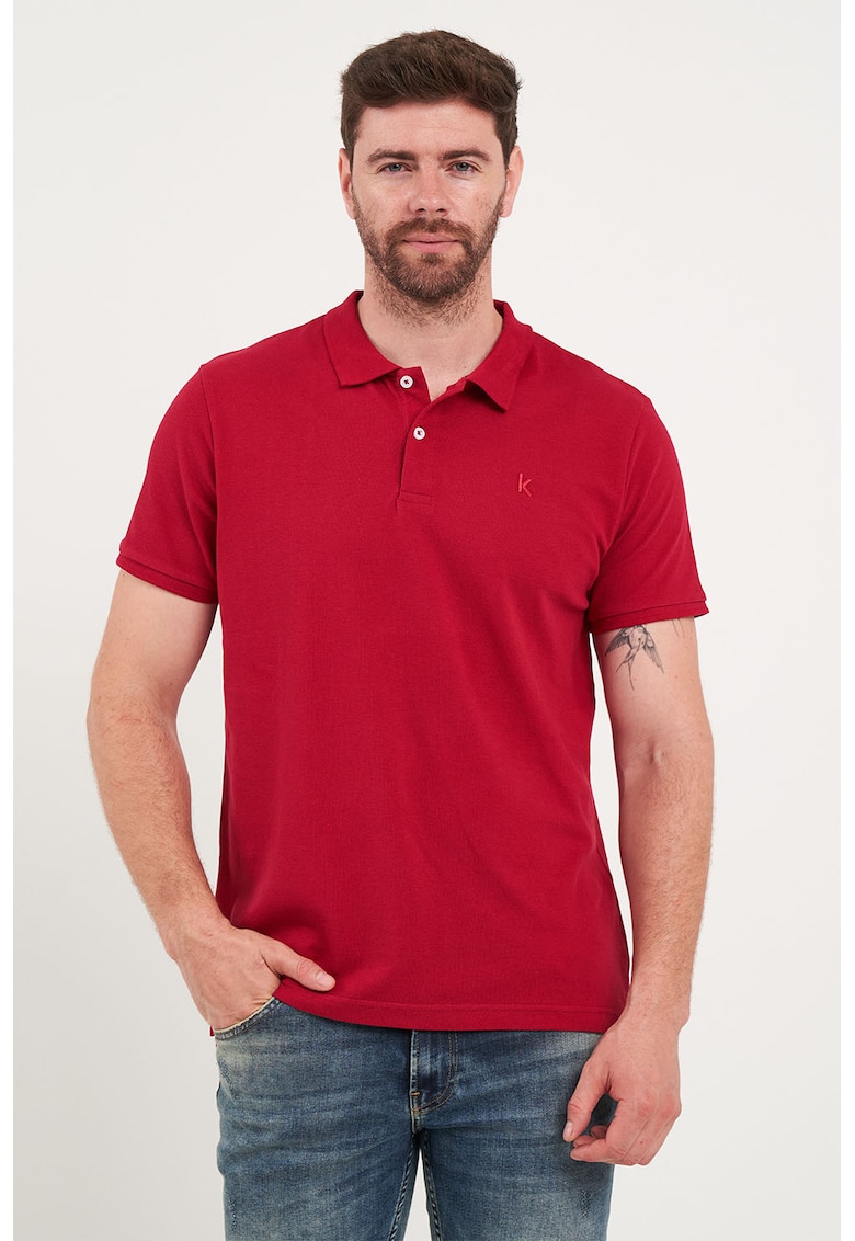 Tricou polo din bumbac de pique