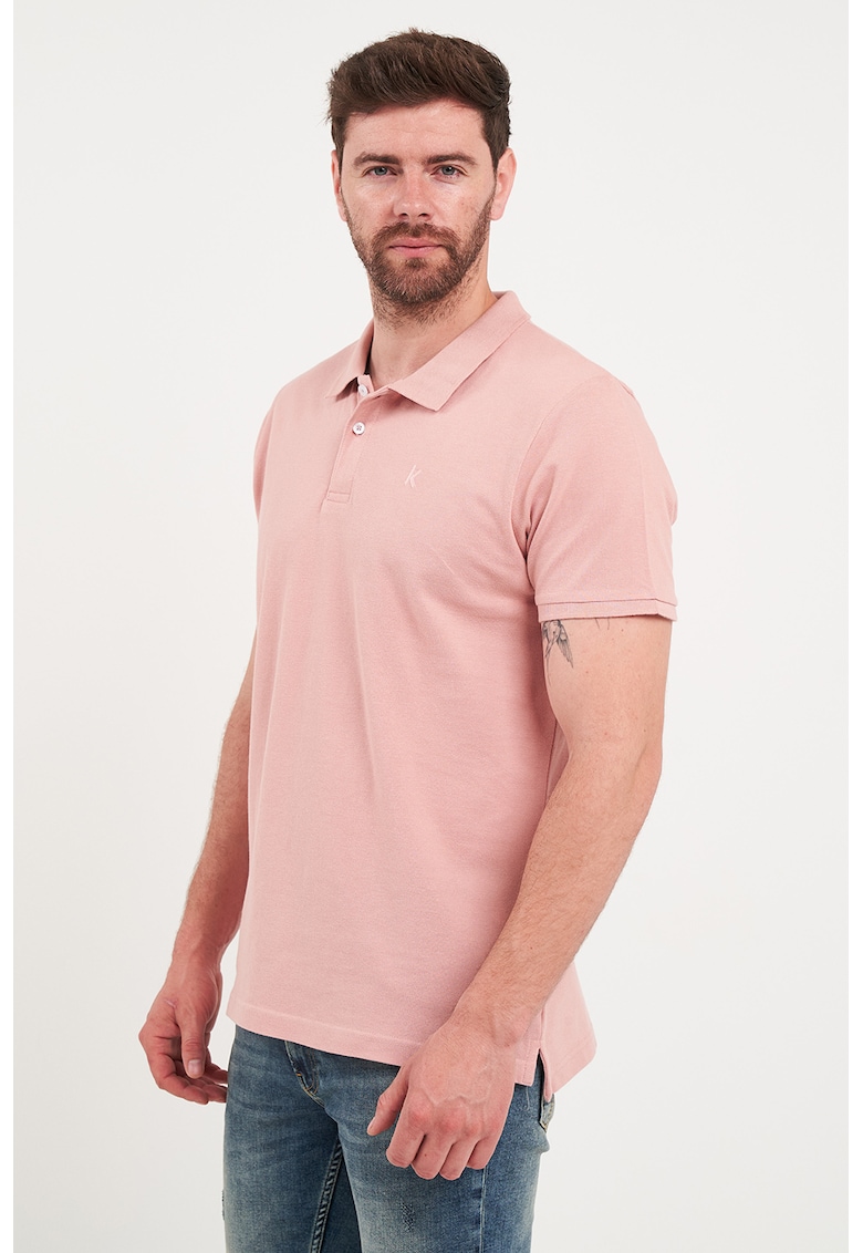 Tricou polo din bumbac de pique