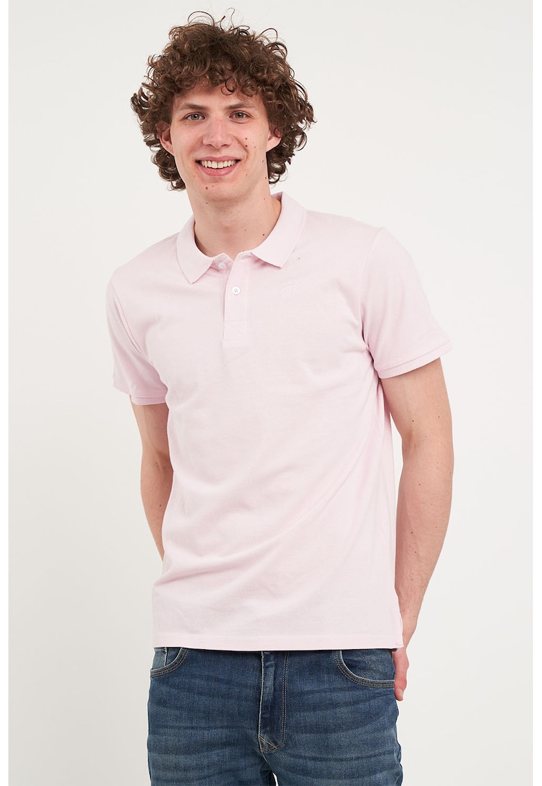 Tricou polo de bumbac din pique - Lila