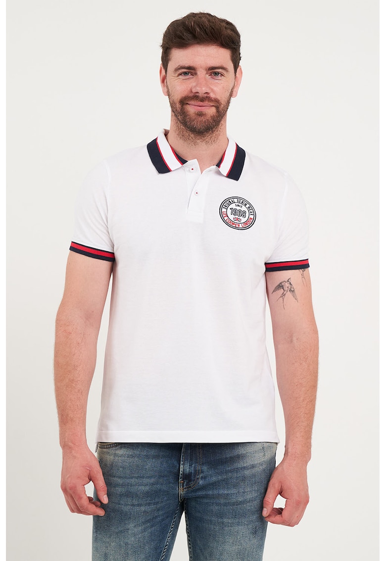 Tricou polo de bumbac cu logo brodat