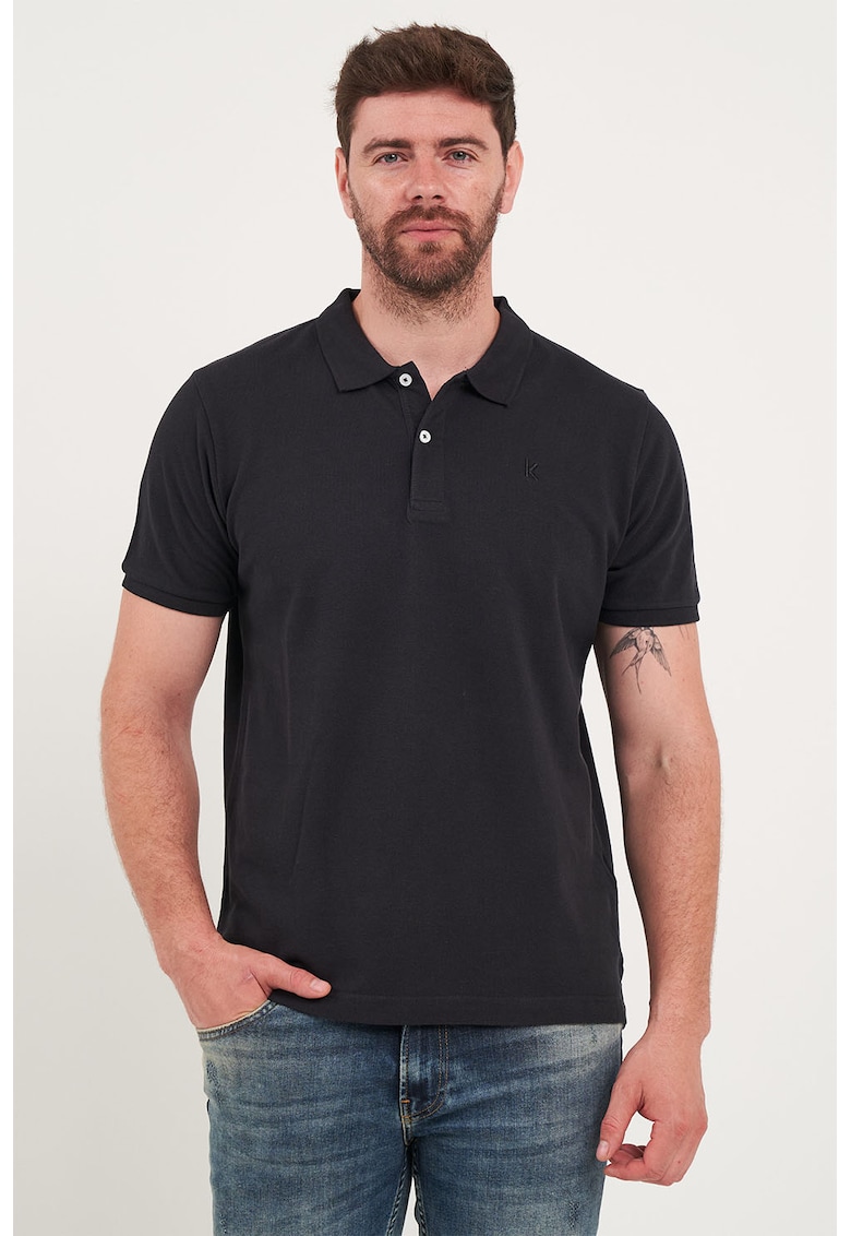 Tricou polo din bumbac de pique