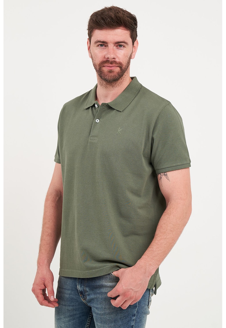 Tricou polo din bumbac de pique