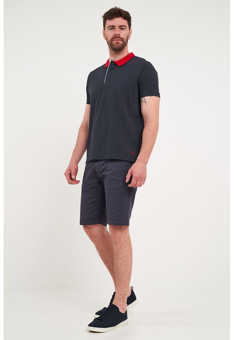 Bermude chino cu model uni