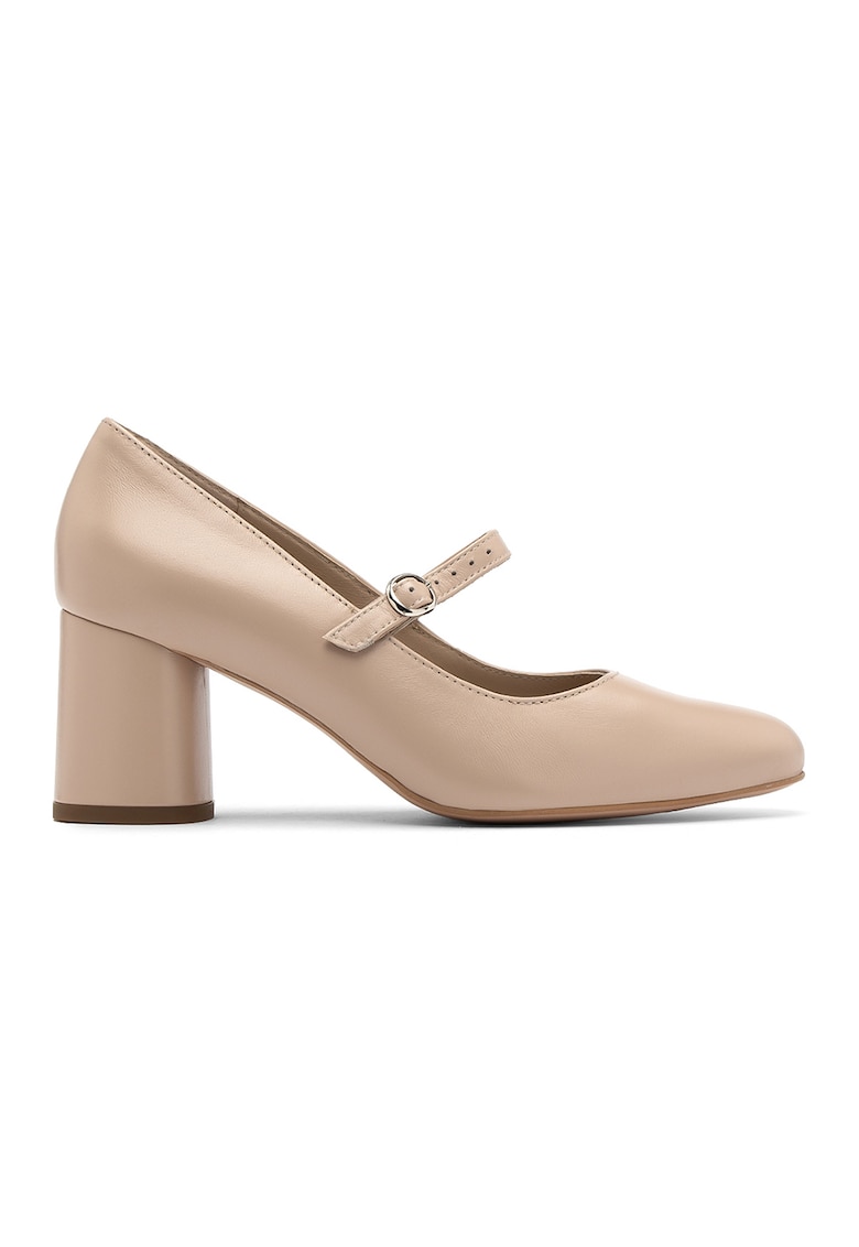 Pantofi Mary Jane de piele Susan - Maro nisip