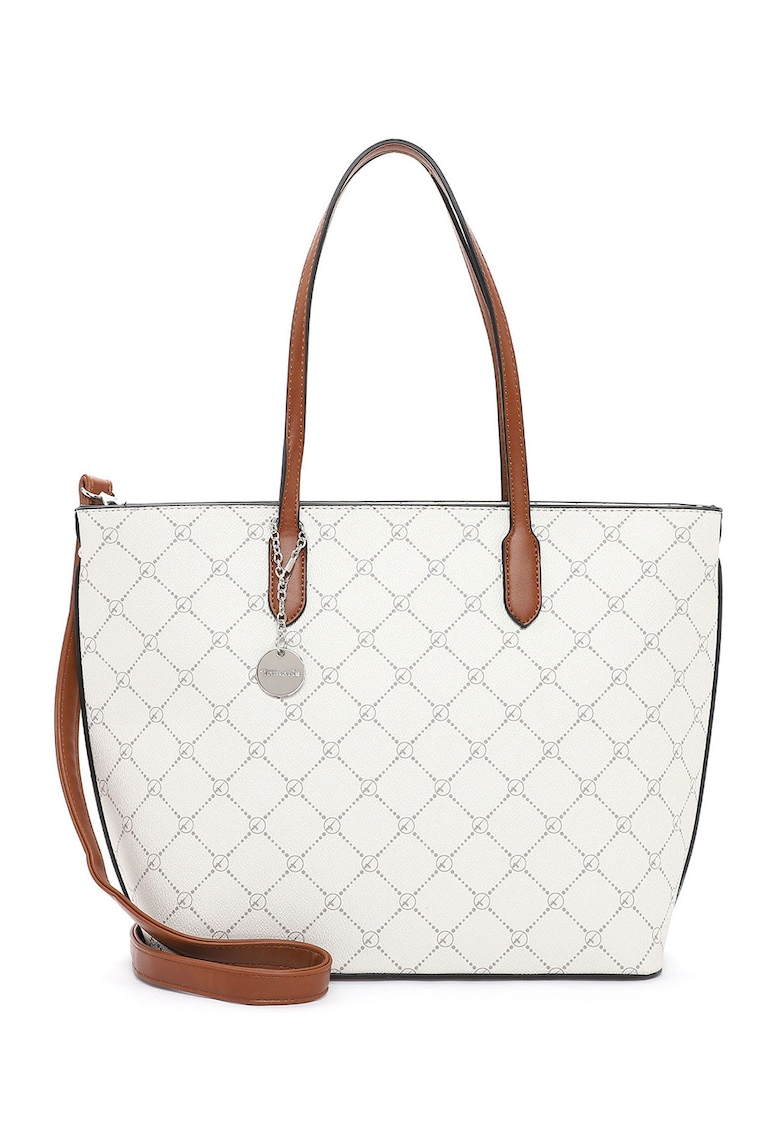 Geanta shopper de piele ecologica cu model logo