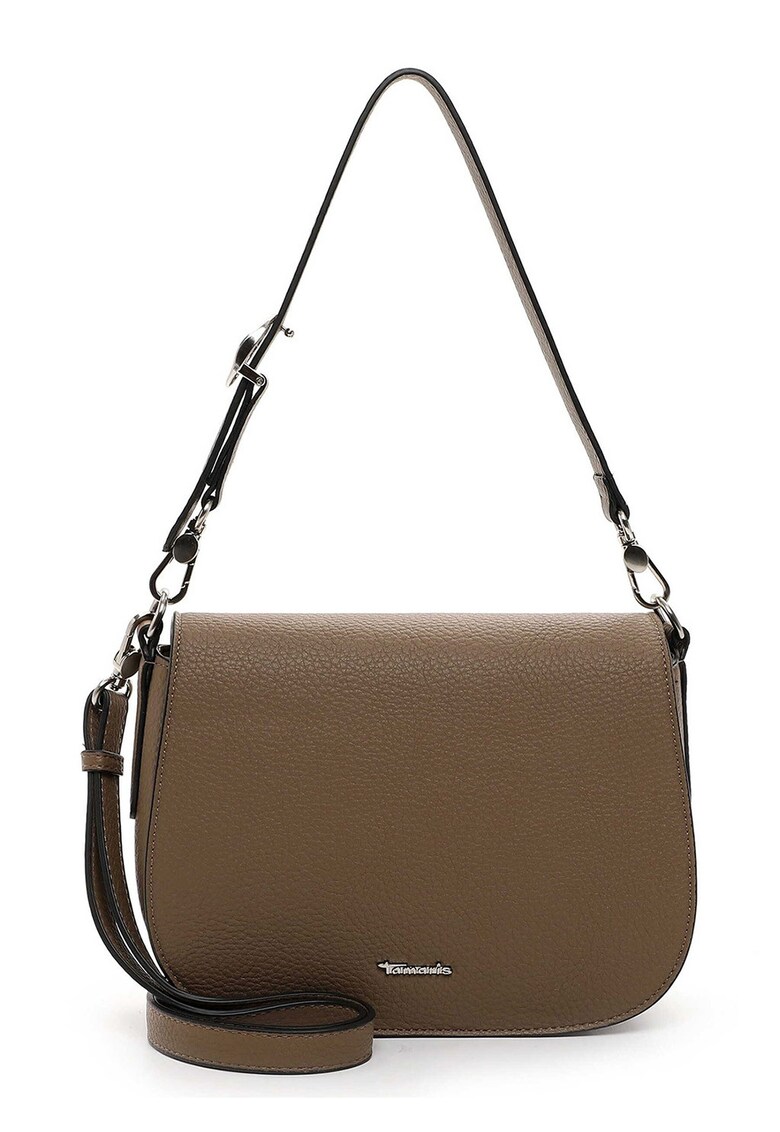 Geanta din piele ecologica cu bareta de umar si clapa