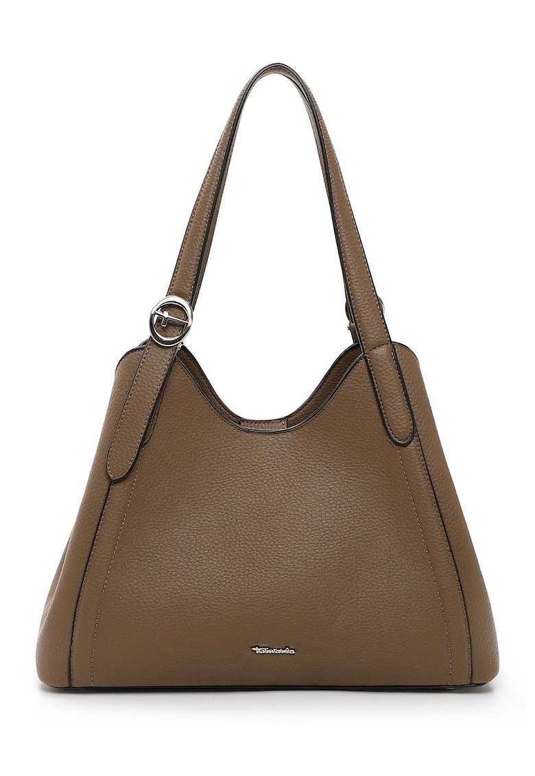 Geanta shopper din piele ecologica cu logo metalic discret