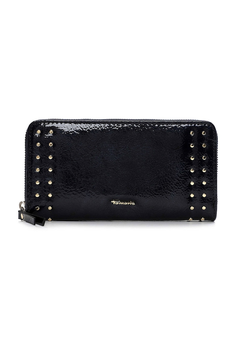 Portofel din piele ecologica lacuita cu fermoar