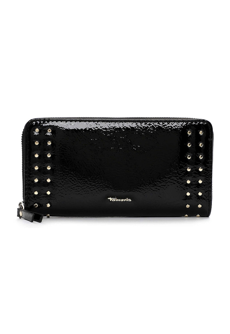 Portofel din piele ecologica lacuita cu fermoar