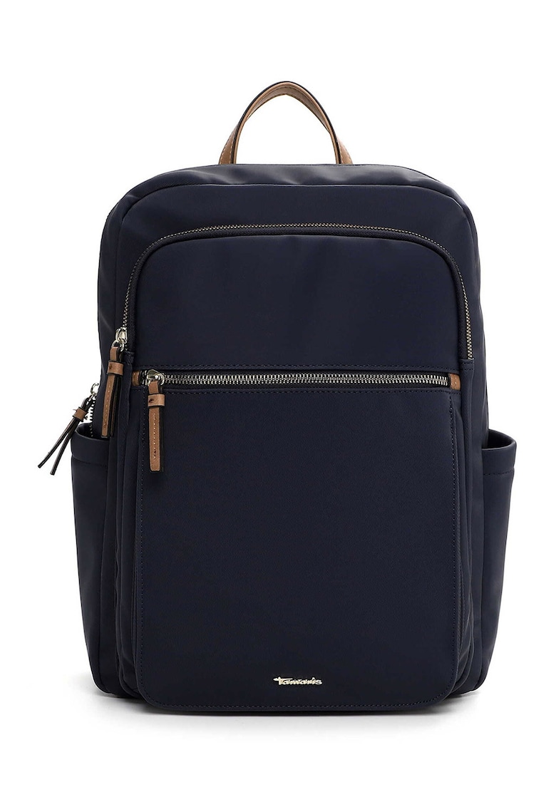 Rucsac din piele ecologica cu compartiment pentru laptop cu buzunare cu fermoar