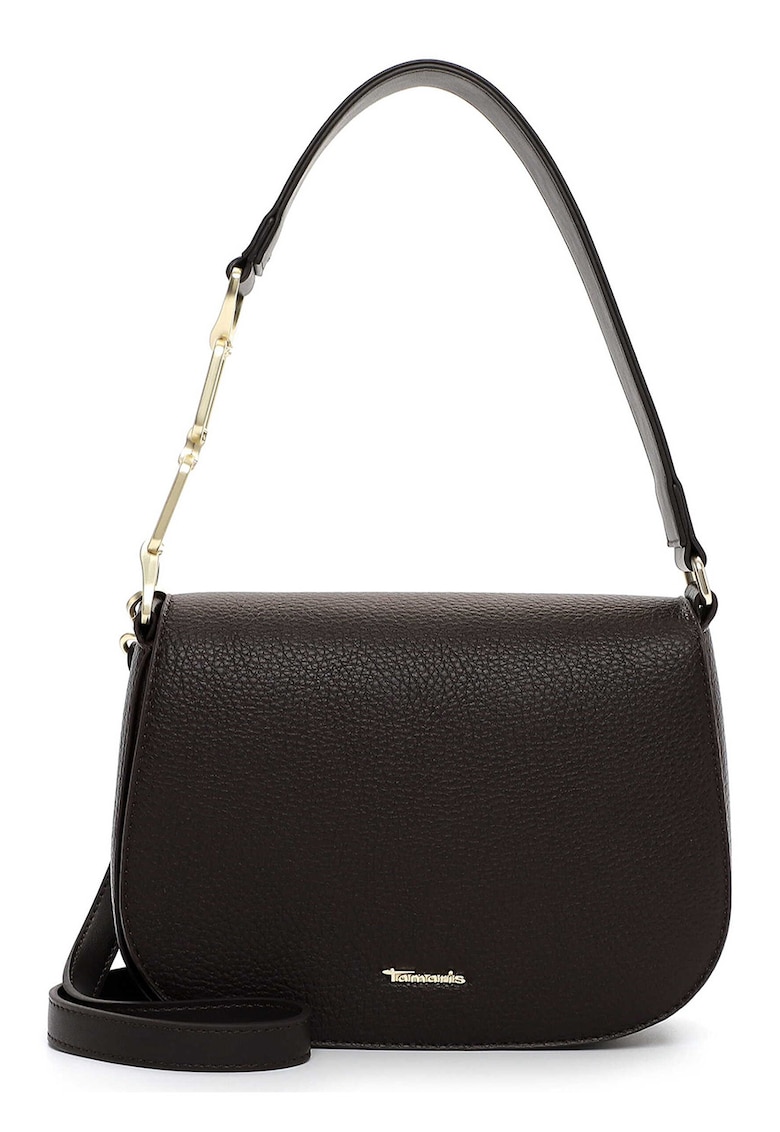 Geanta de piele ecologica cu bareta de umar si clapa