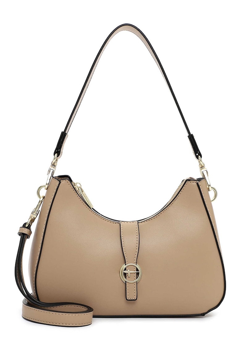 Geanta de piele ecologica cu bareta de umar si logo