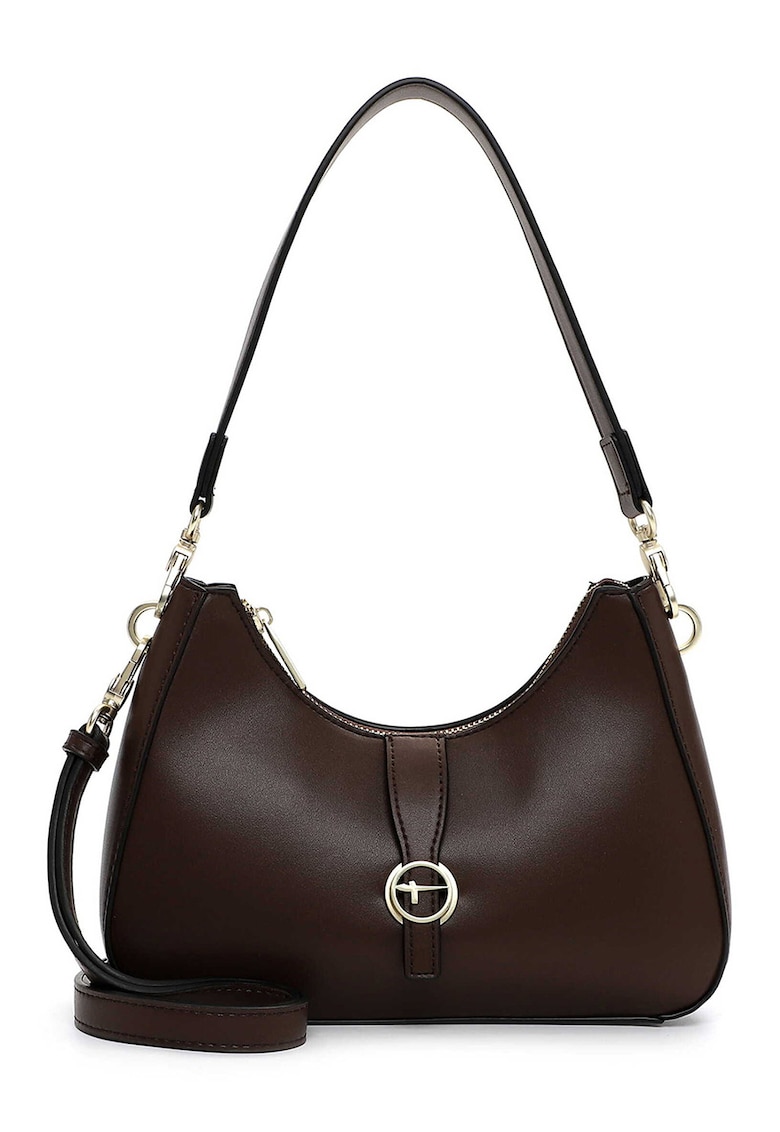 Geanta de piele ecologica cu bareta de umar si logo