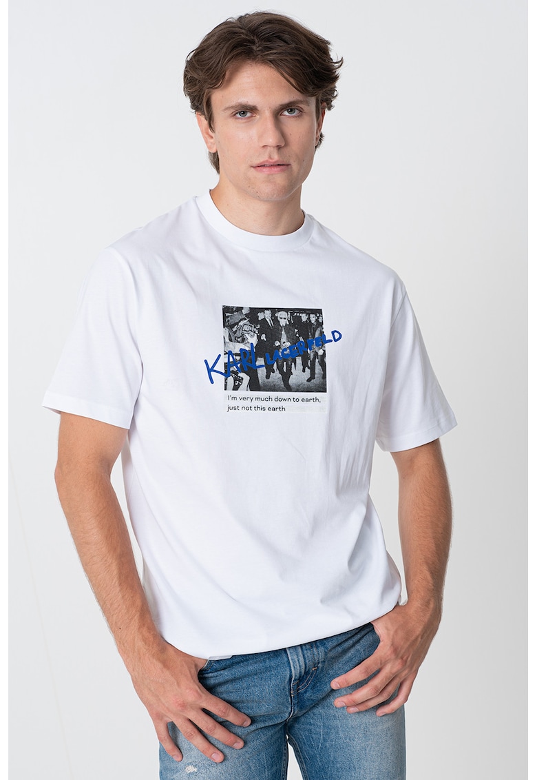 Tricou din bumbac cu imprimeu foto