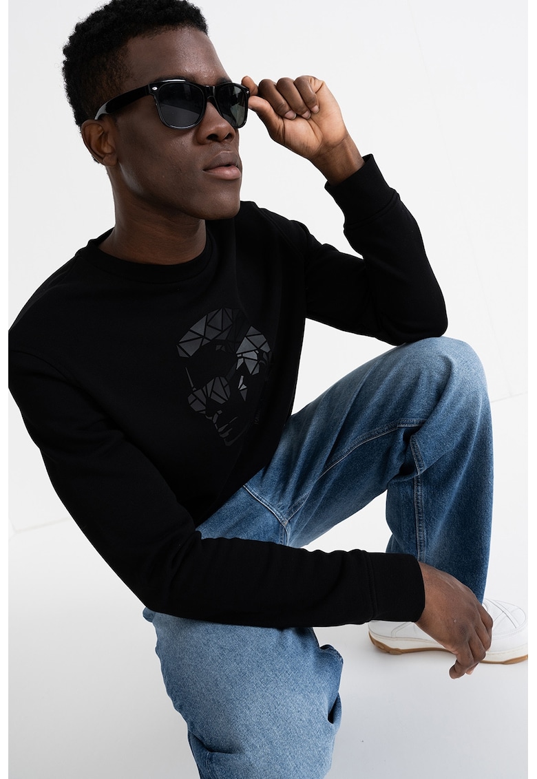 Bluza de trening din amestec de bumbac cu model