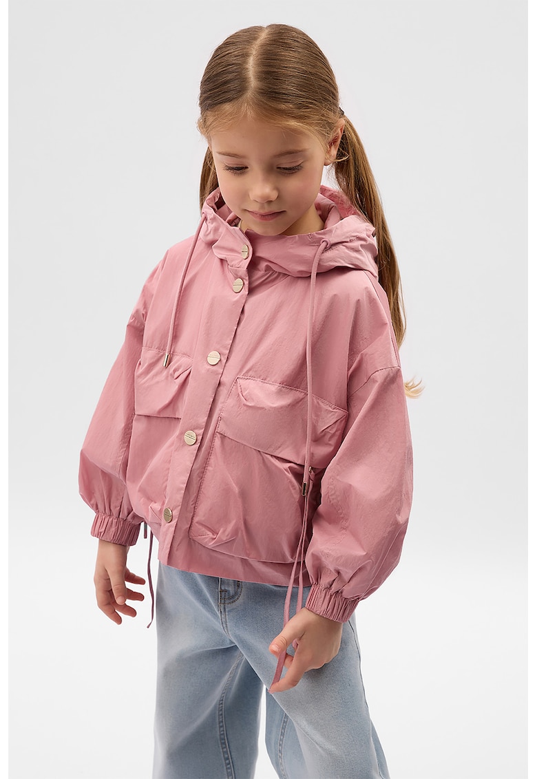 Jacheta cu capse - gluga si buzunare