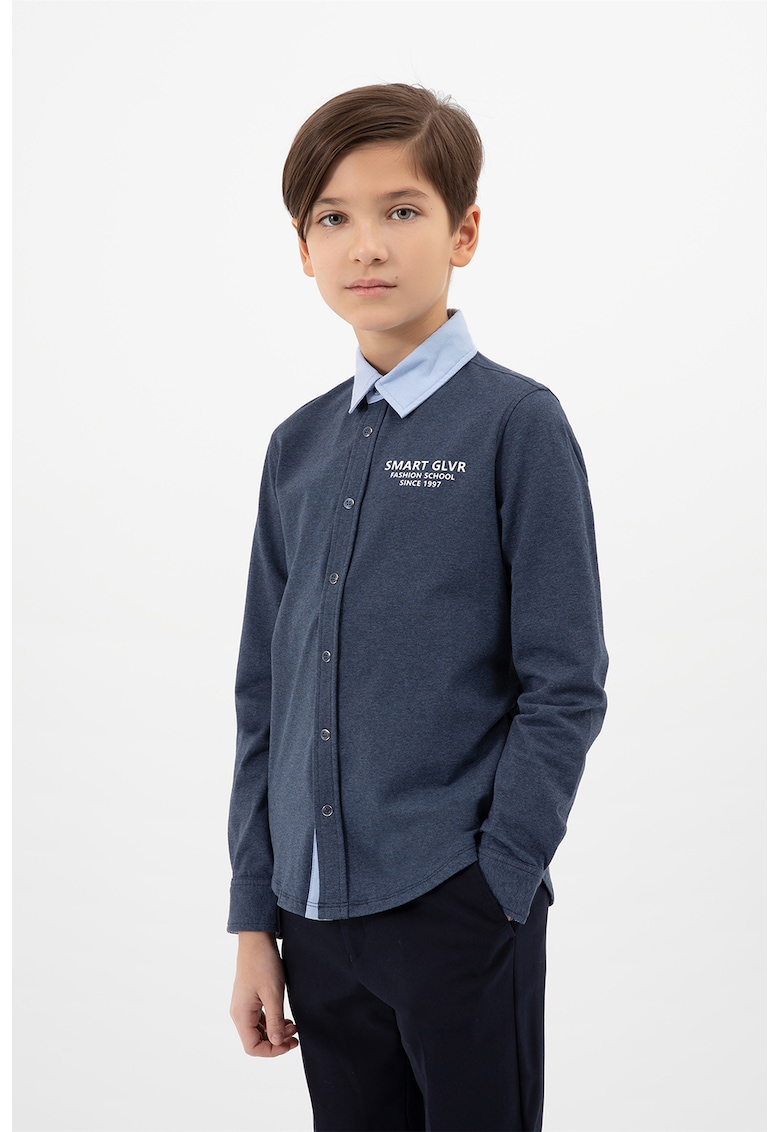 Camasa cu imprimeu text pe piept