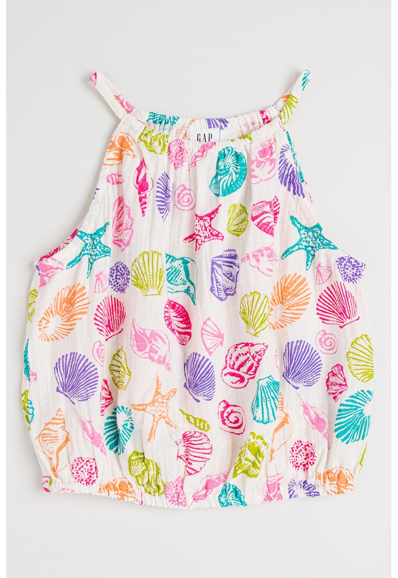 Tricou cu imprimeu grafic - Alb/Verde/Fucsia