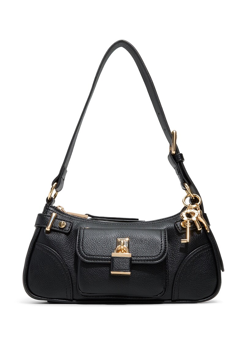 Geanta din piele ecologica cu bareta de umar ajustabila Amandra - Negru