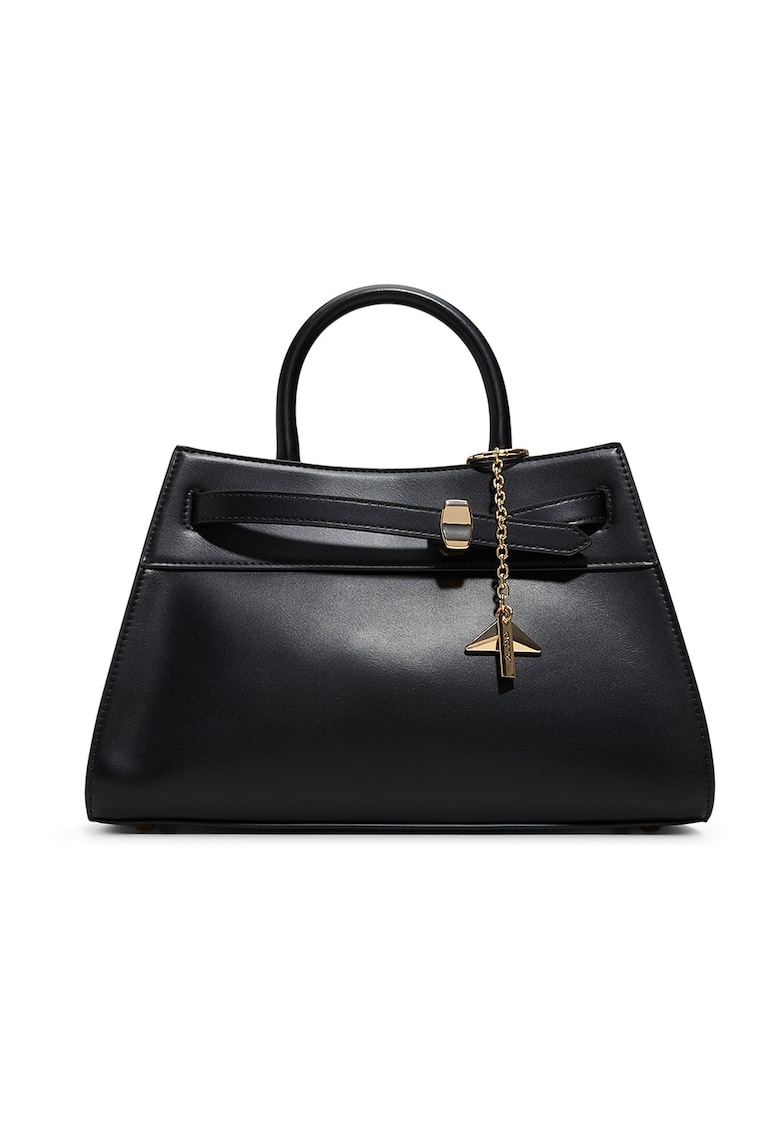 Geanta cu bareta de umar detasabila si accesoriu VASILIA - Negru